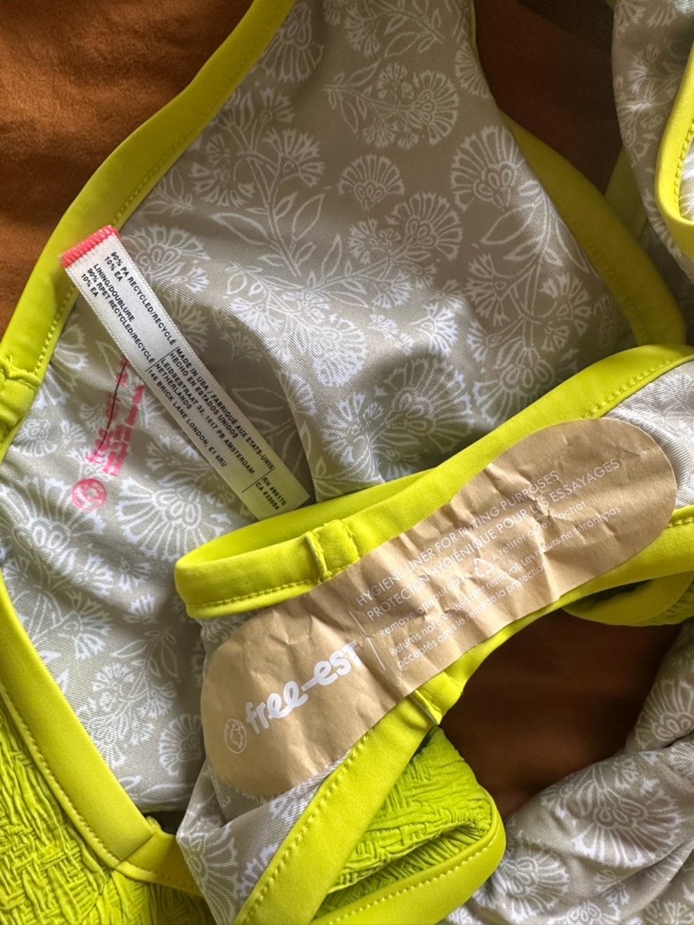 Free people Free-est Lani One Piece swimsuit Lime Green - Picture 4 of 5